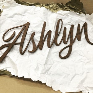 Large Name Wood Sign | Custom Name Sign | Handwritten Modern Font | Personalized Wood Name Sign | Wooden Name Children&#39;s Name sign
