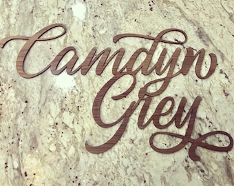 Personalized Name Sign, Double Name Wood Sign, Wooden Name Sign, Custom Name Sign, Laser Cut Name Sign, Nursery Name Sign, Custom Wood Sign
