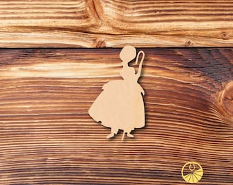 Toy Shepherdess - Laser Cut - Multiple Sizes - Unfinished Wood - Cutout Shapes