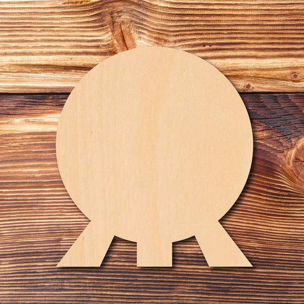 Spaceship Earth - Multiple Sizes - Unfinished Wood - Cutout Shapes