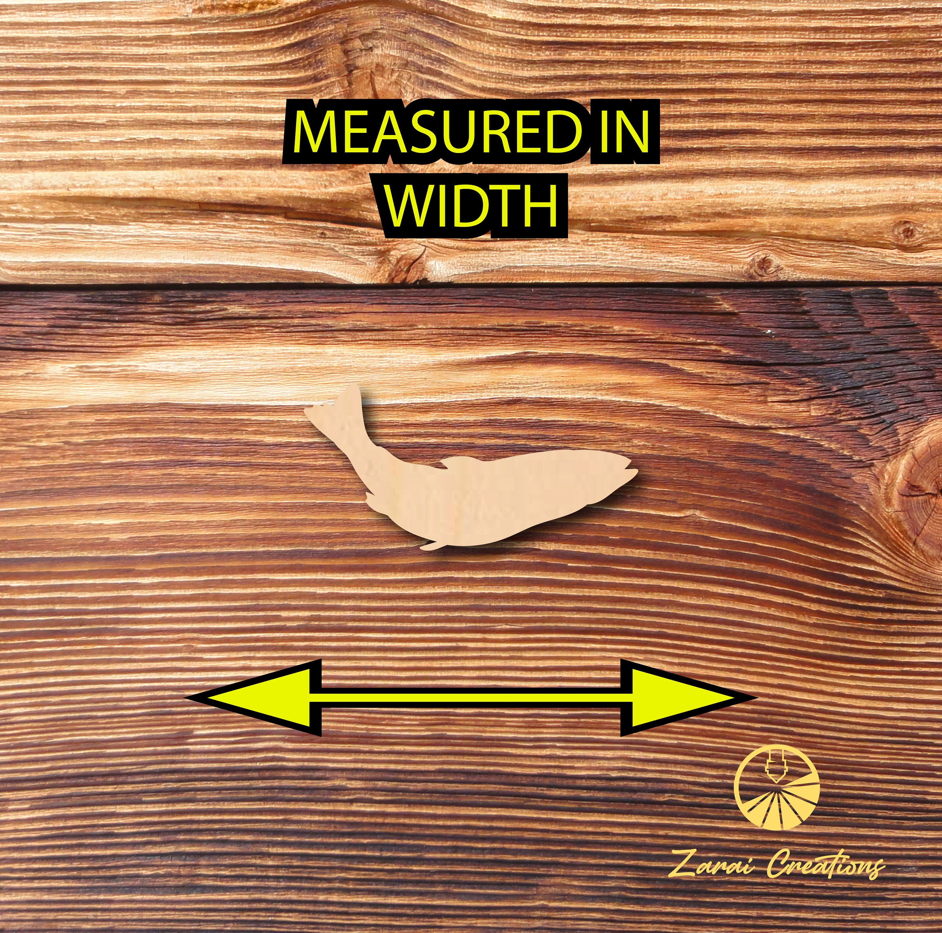 3 de pescado Múltiples tamaños Madera sin terminar | Etsy