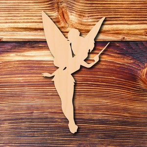 Fairy with Wand Laser Cut Multiple Sizes Unfinished Wood Cutout Shapes image 1