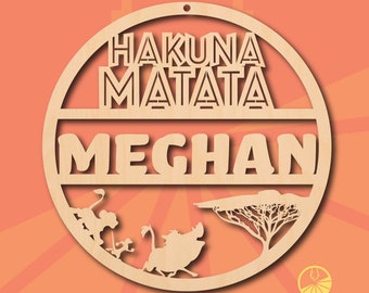Wooden Name Sign, Custom Lion King Name Sign, Lion King Wall Décor, Wood Sign, Name Sign, Lion King 2