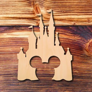 Disney Castle Cutout, Mickey Head Castle, Disney Castle Mickey Mouse Head Laser Cut Out Shape, Wooden Shape Castle, Disney Castle Wood Shape