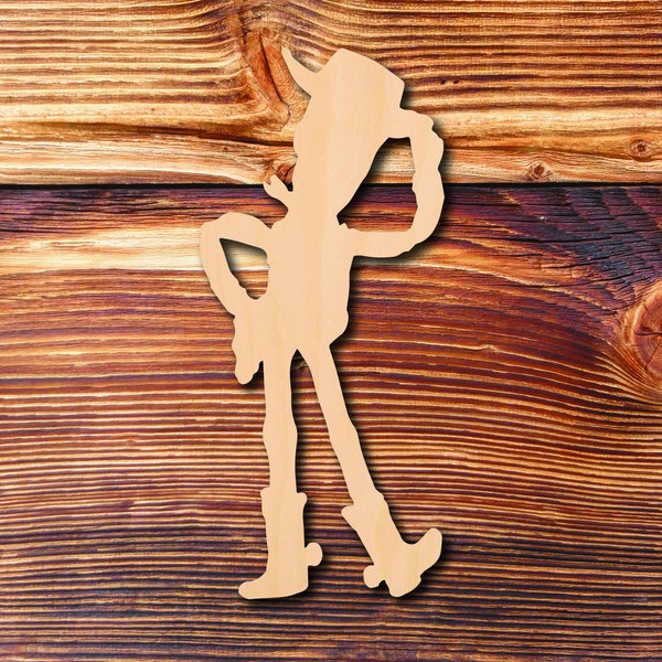 Toy Cowboy #1 - Laser Cut - Multiple Sizes - Unfinished Wood - Cutout Shapes