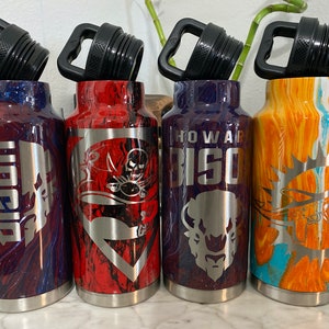 Personalized Water Bottles, Custom Water Bottle, Vacuum Insulated Water Bottle, Stainless Steel Bottles, 36oz Water Bottle, Gym Water Bottle