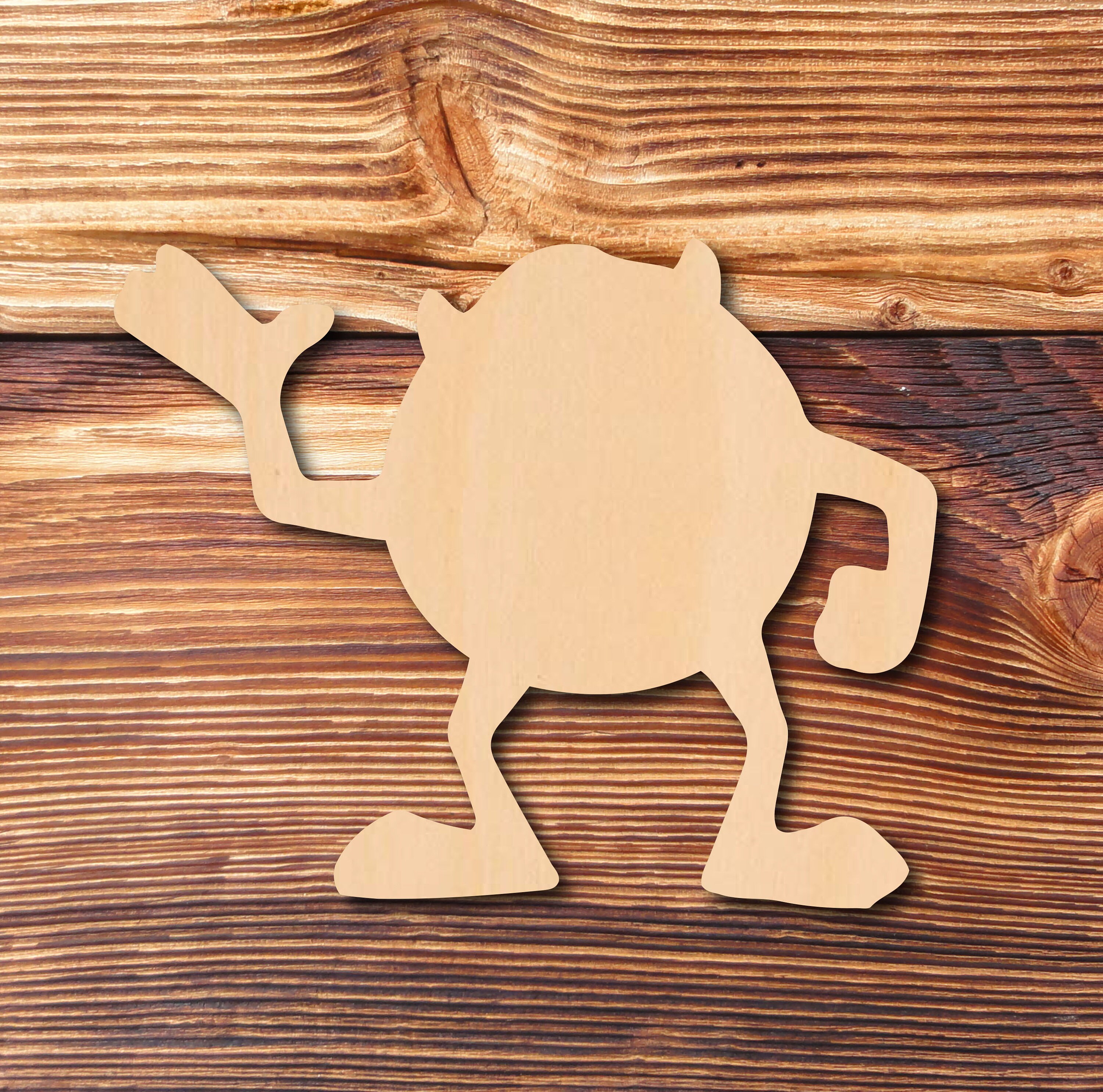 Monster #2 - Multiple Sizes - Unfinished Wood - Cutout Shapes