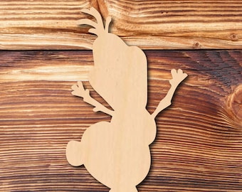 Snowman - Laser Cut - Multiple Sizes - Unfinished Wood - Cutout Shapes