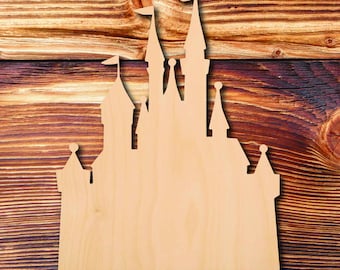 Castle Cutout, Disney Castle Wood Shape, Cinderella Castle Cutout, Wooden Castle Cutout, Fairy Tale Castle, Wooden Shape Castle, Disneyland
