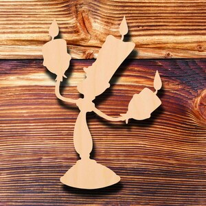 Candelabra #1 - Laser Cut - Multiple Sizes - Unfinished Wood - Cutout Shapes