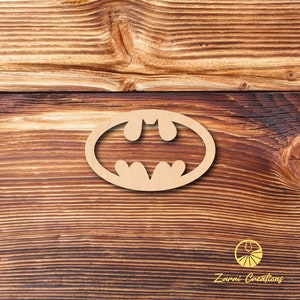 Bat Logo - Laser Cut - Multiple Sizes - Unfinished Wood - Cutout Shapes