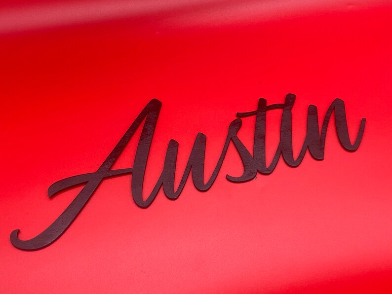 XL Name Wood Sign | Custom Name Sign | Handwritten Modern Font ...