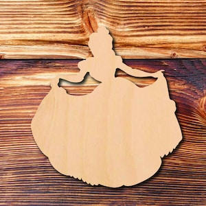 PRINCESS #17 - Laser Cut - Multiple Sizes - Unfinished Wood - Cutout Shapes