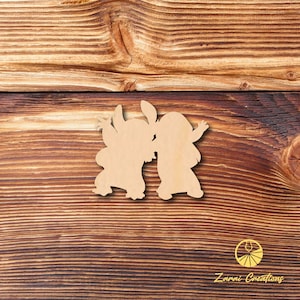 Besties #2 - Laser Cut - Multiple Sizes - Unfinished Wood - Cutout Shapes