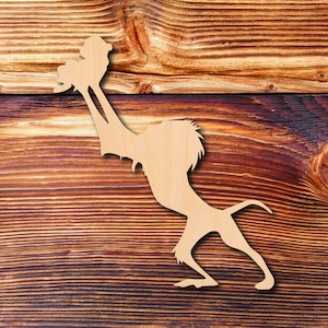 Baboon Holding Cub - Laser Cut - Multiple Sizes - Unfinished Wood - Cutout Shapes
