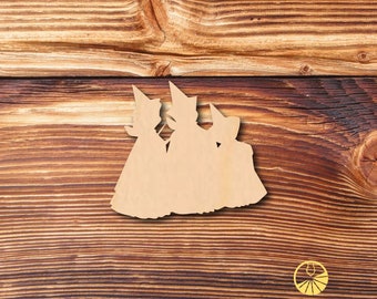 3 God Mothers - Multiple Sizes - Unfinished Wood - Cutout Shapes