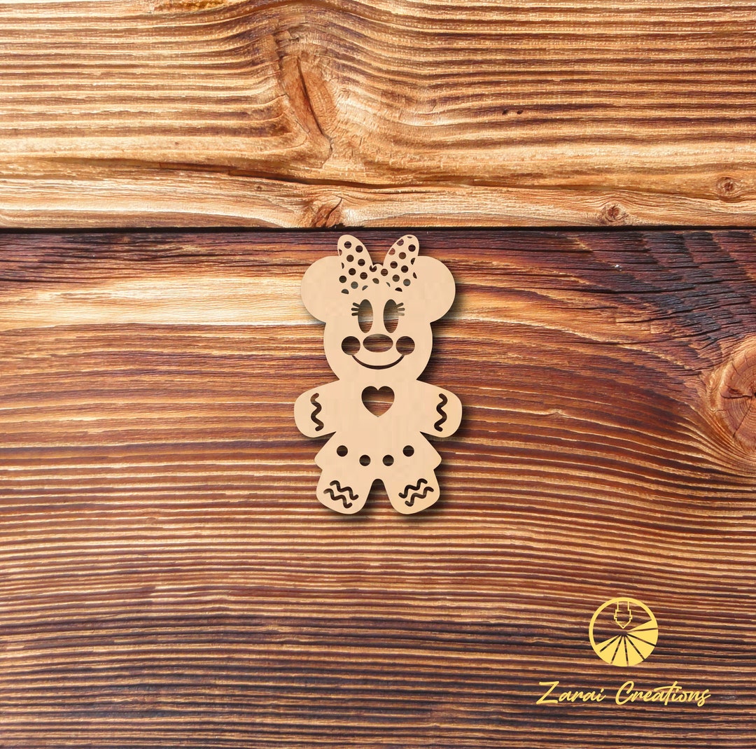 Gingerbread Girl Cutout Laser Cut Multiple Sizes Unfinished Wood Cutout
