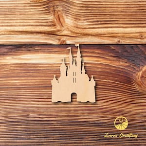 Castle Cutout, Disney Castle Wood Shape, Cinderella Castle, Wooden Castle Cutout, Fairy Castle, Wooden Shape Castle, Disneyland, Wood Castle