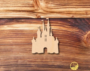 Castle Cutout, Disney Castle Wood Shape, Cinderella Castle, Wooden Castle Cutout, Fairy Castle, Wooden Shape Castle, Disneyland, Wood Castle