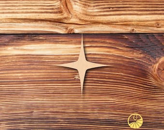 Star #3 - Laser Cut - Multiple Sizes - Unfinished Wood - Cutout Shapes