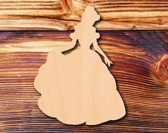 Princess #1 - Laser Cut - Multiple Sizes - Unfinished Wood - Cutout Shapes