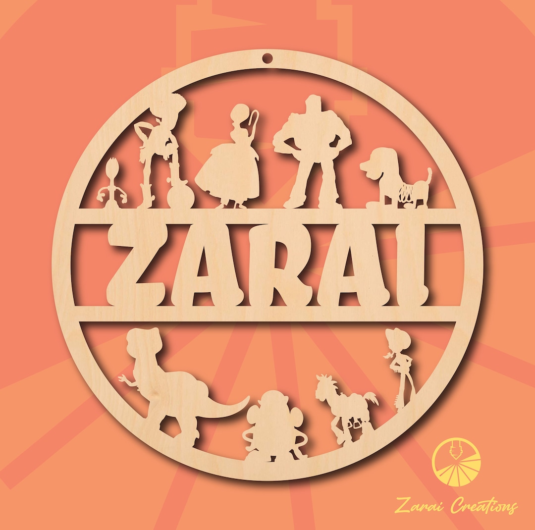 Wooden Name Sign, Custom Toy Story Name Sign, Toy Story Wall Décor