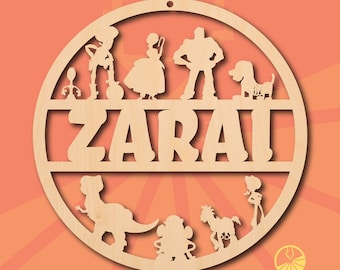 Wooden Name Sign, Custom Toy Story Name Sign, Toy Story Wall Décor, Wood Sign, Name Sign, Toy Story