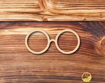 Glasses - Laser Cut - Multiple Sizes - Unfinished Wood - Cutout Shapes