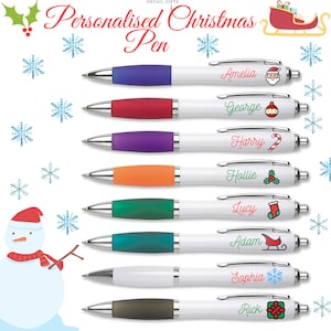 Personalised Pen, Personalise pen, Christmas Pen,  Personalized pen, Novelty, Secret Santa gift, Personalised stationary, teacher gift, Gift