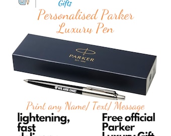 Personalizado personalizado Parker Jotter Pen + Caja de regalo, Pluma de lujo Parker Pen Personalizado Parker Pen regalo Escritura Nombre de regalo Parker Pen, Personalizado