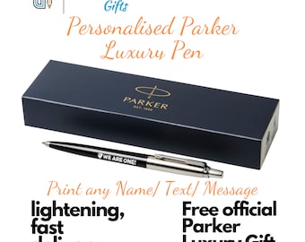 Stylo Parker personnalisé personnalisé + boîte-cadeau, Stylo de luxe Stylo Parker Stylo Parker personnalisé Cadeau écriture cadeau Nom Stylo Parker, Personnalisé