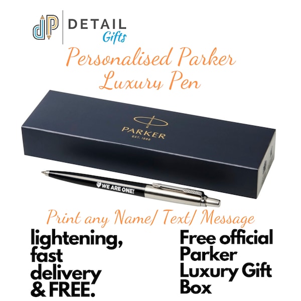 Personalised Custom Parker Jotter Pen + Gift Box, Luxury Pen Parker Pen Custom Parker Pen gift Writing Gift Name Parker Pen, Personalized