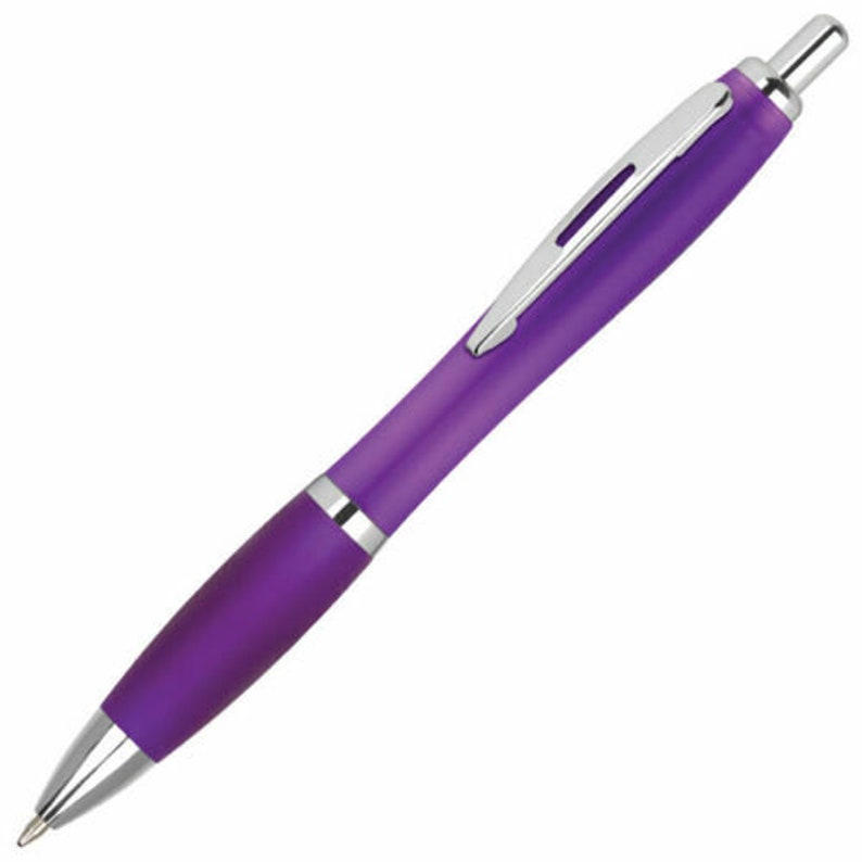Personalised Pen Novelty Office Stationary Curvy Contour Colour Pens ...