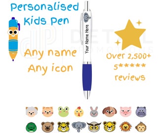 Personalised Pen, Kids Personalised Pens, Engraved Ballpoint Pen, Printed gift, Graduation Gift, School pen, Birthday Gift, Teacher Gift