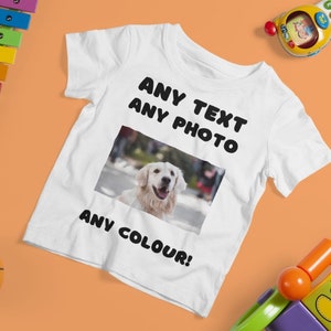 Camiseta personalizada para niños, camiseta personalizada para niños, camiseta personalizada para niños, camiseta personalizada para niños, camiseta con nombre para niños, camiseta de diseño personalizado imagen 1