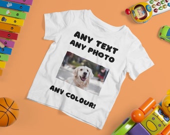 Kinderen gepersonaliseerd T-shirt, aangepast kinder T-shirt, gepersonaliseerde kindert-shirt, gepersonaliseerde kindertee, kindernaam tshirt, aangepaste ontwerp tshirt