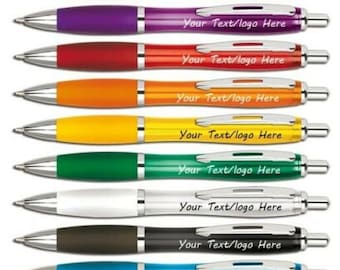 Printed Pen, personalised pen, name pen, office pen, Novelty Office Stationary Curvy Contour Colour Pens Promotional