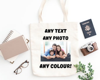 Personalised Tote Bag - Natural Colour - Personalized tote bag, Personalised Bag, Tote Shopping Bag, Personalised Shopping Bag, Gift bag