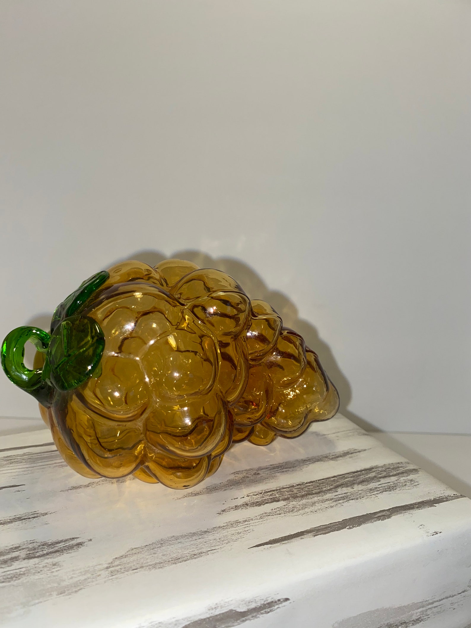 Vintage Blown Amber Glass Grape Cluster Vintage Wares Etsy