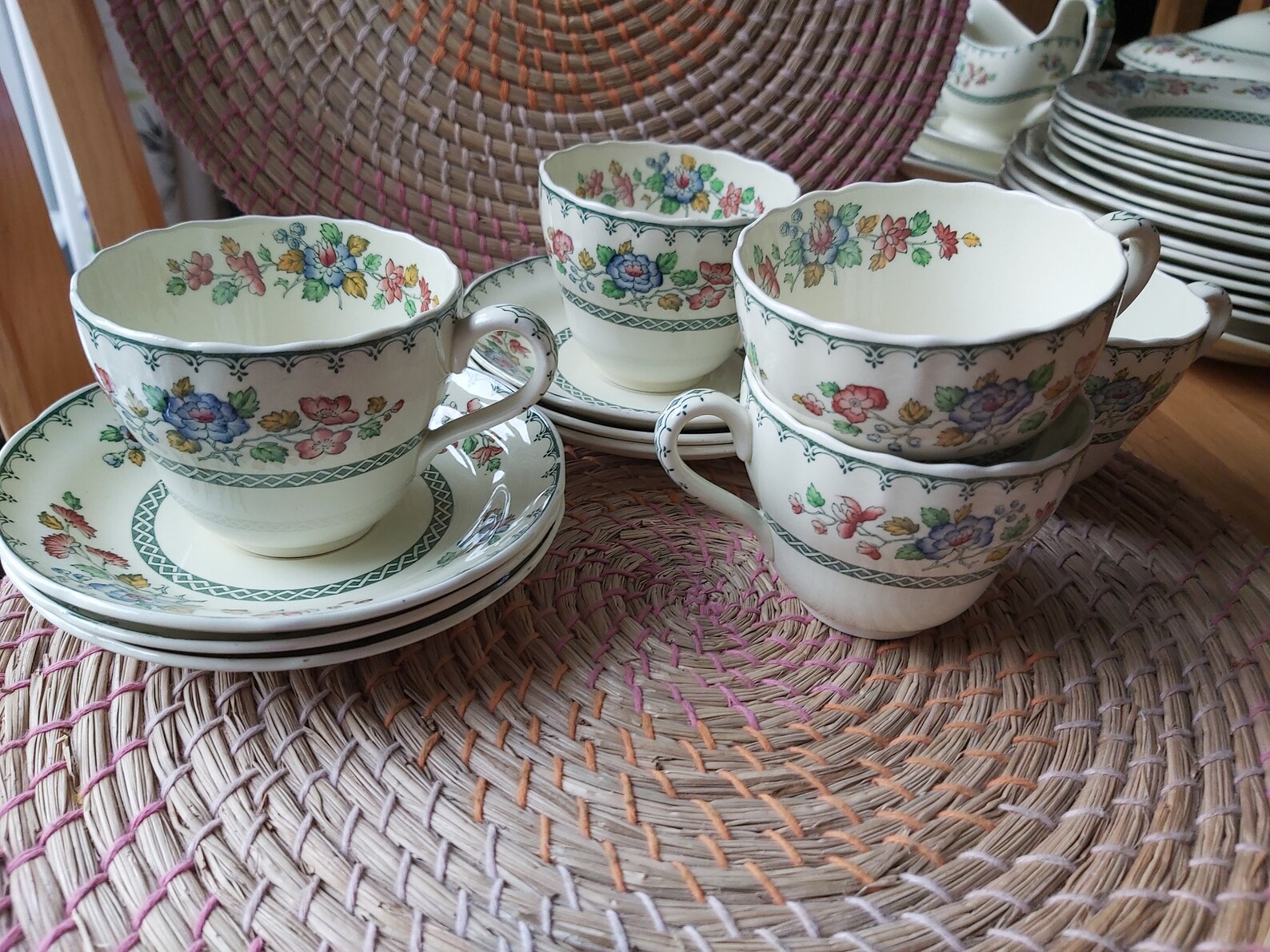 Spode Royal Jasmine teacup and saucer Etsy