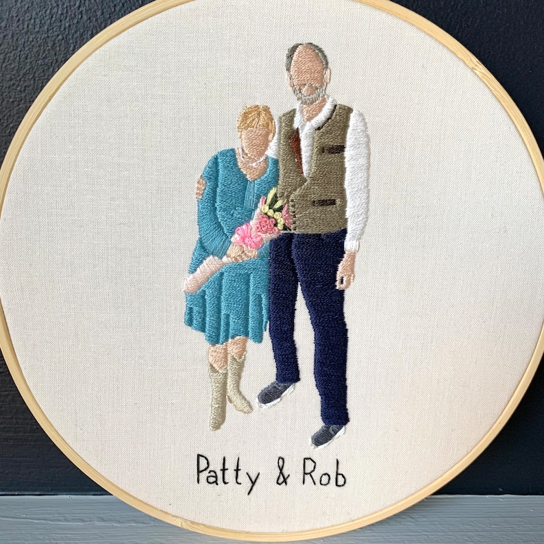 Custom Hand Embroidered Portrait image 6