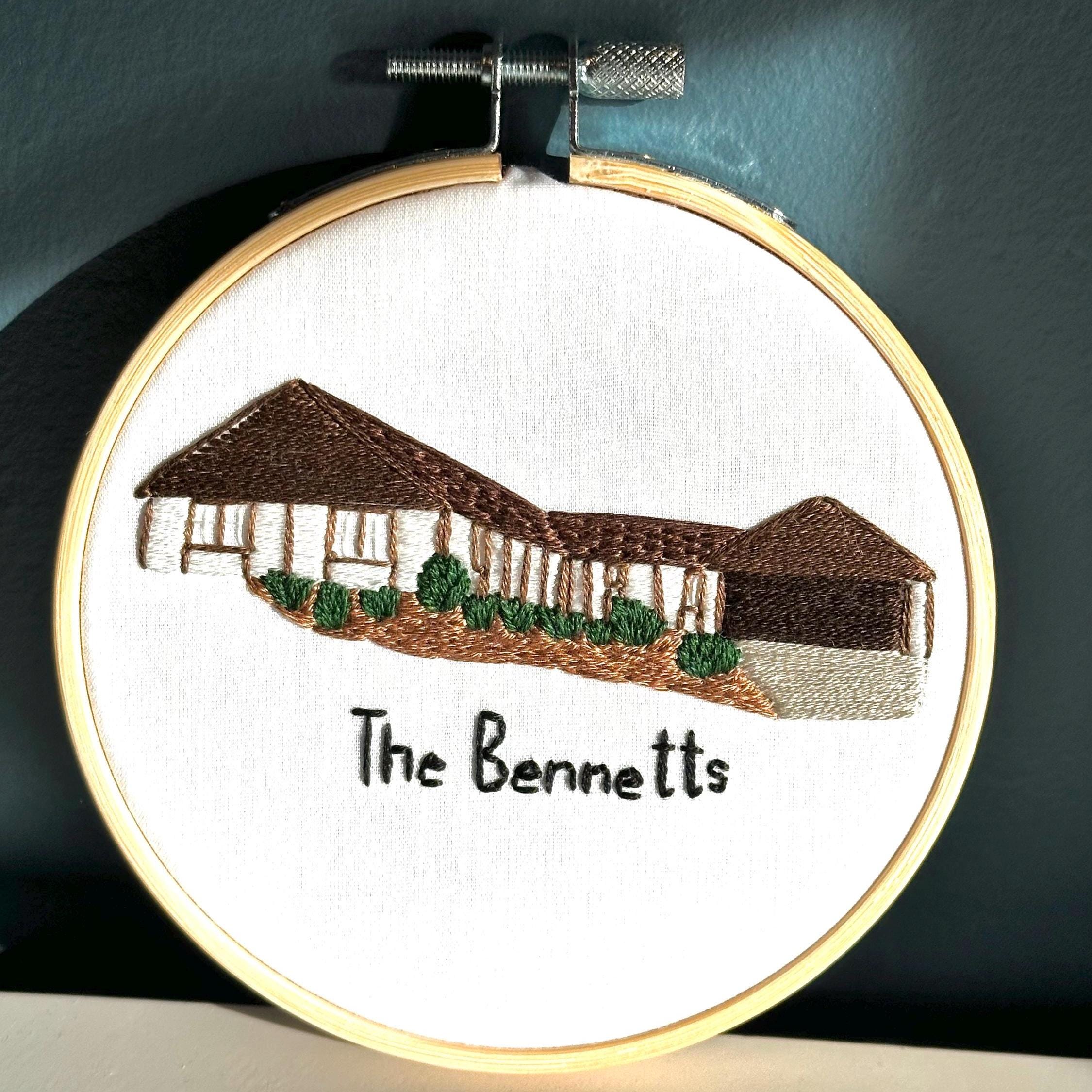Custom House Embroidery Hoop - Housewarming Gift - Home Keepsake - Home ...