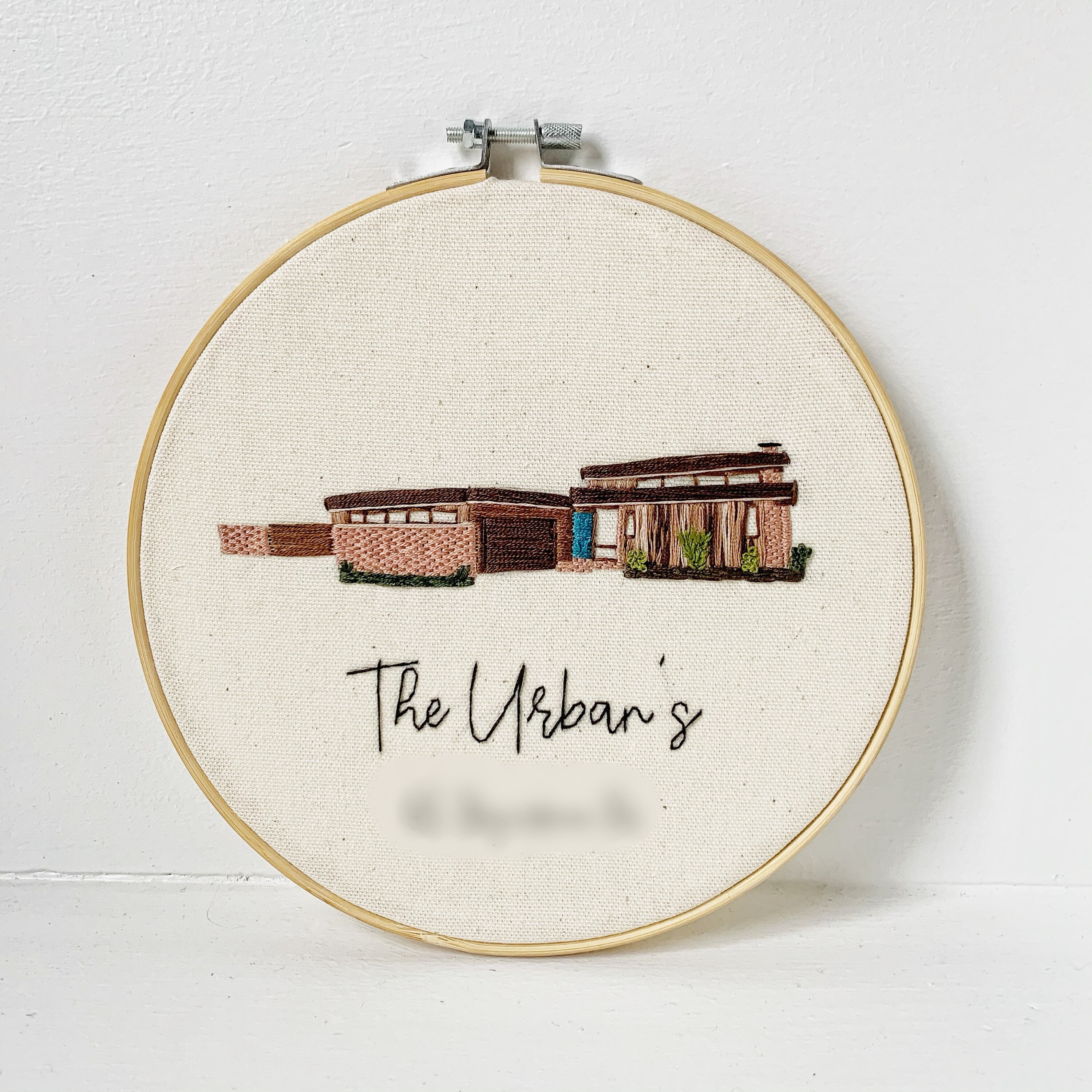 Custom House Embroidery Hoop - Housewarming Gift - Home Keepsake - Home ...