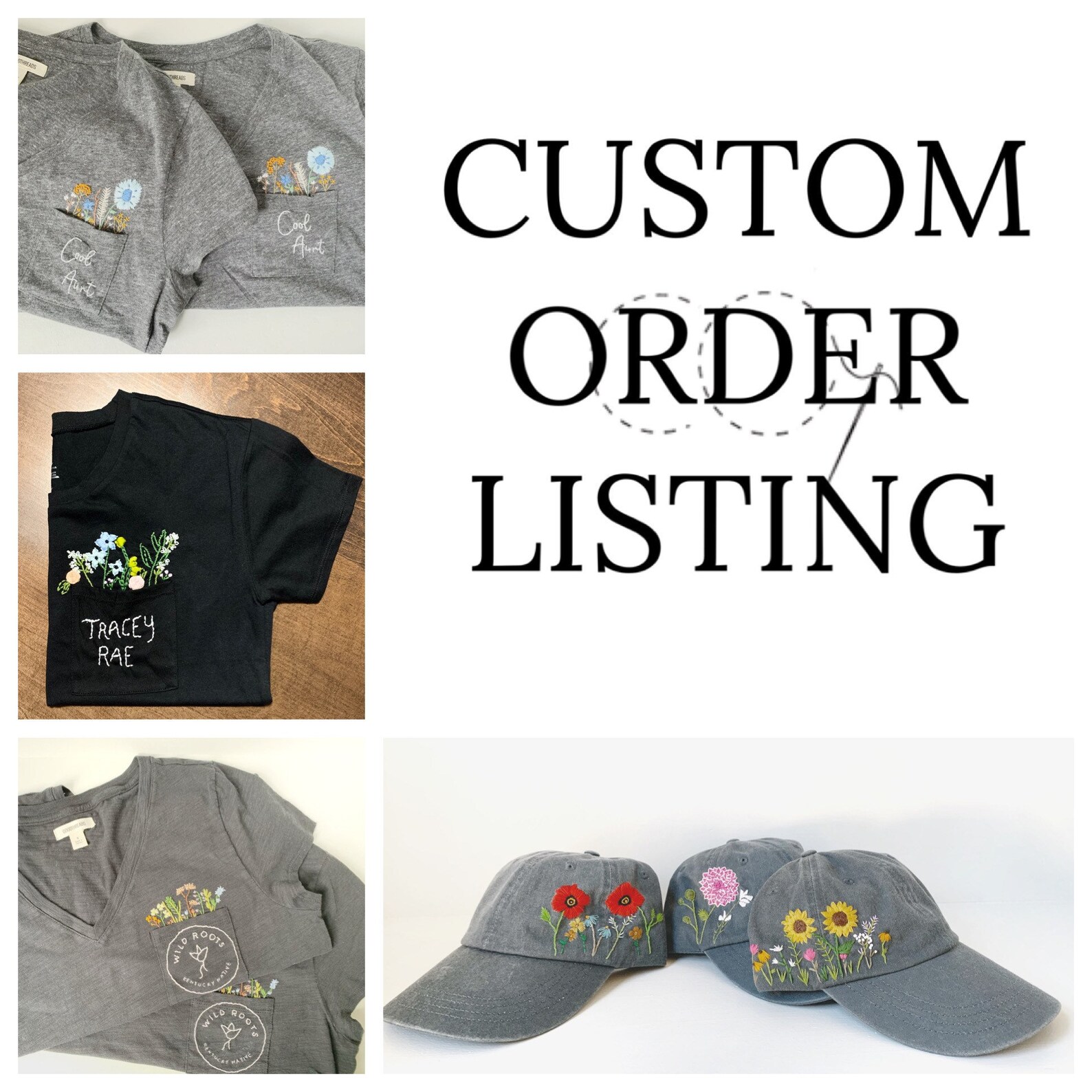 Custom Order TShirt Custom Embroidered Shirt Custom Logo Etsy