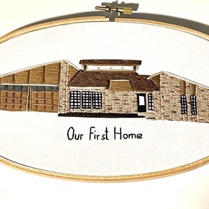 Custom House Embroidery Hoop - Housewarming Gift - Home Keepsake - Home ...