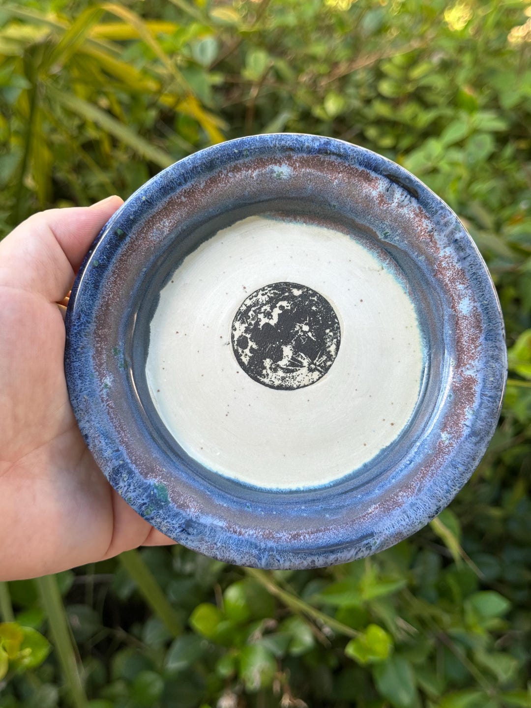 Blue Moon Stoneware Saucer, Wheel Thrown Pottery - Etsy