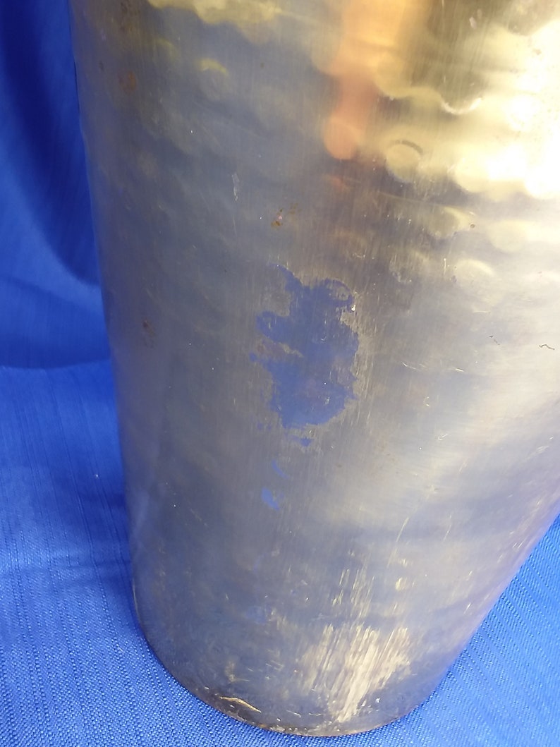 Large Vintage Solid Brass Vase Jug 12