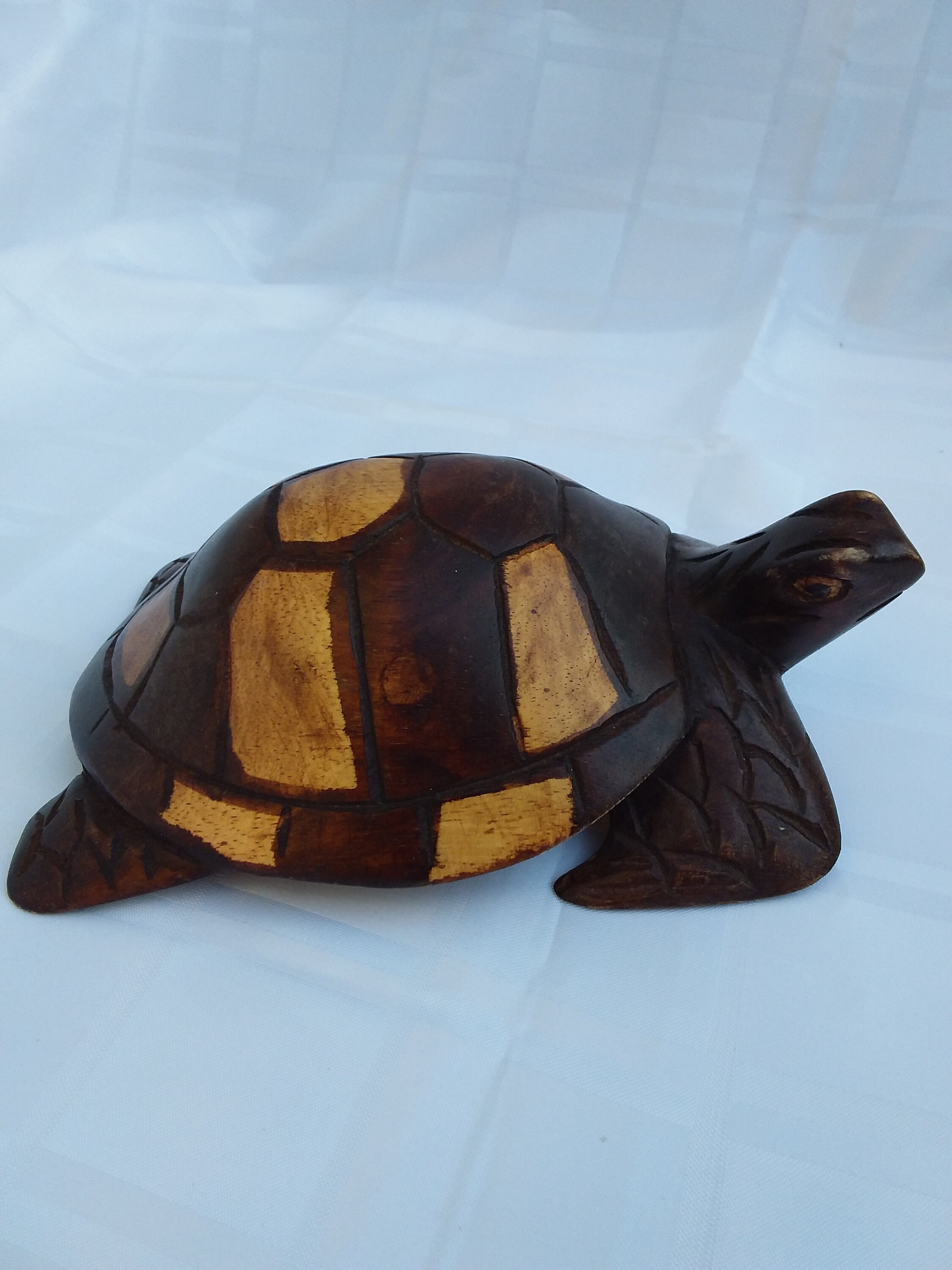 Home Decor Vintage Wood Carving Turtle Etsy