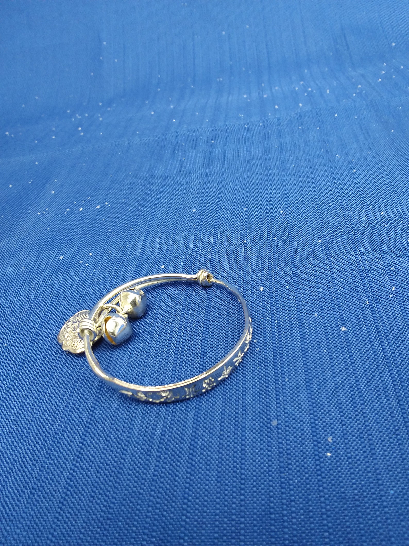 Vintage Sterling Silver Baby Bracelet Rattle Bell Charms Etsy