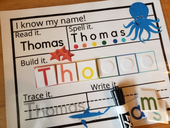 Dry Erase Name Mat Learn to Spell and Write Name for preschooler and kindergarten Dry Erase Name Mat Learn to Spell and Write Name for preschooler and kindergarten